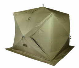 Баня-палатка куб походная СЛЕДОПЫТ 2,15х2,15х2,05 м 1 слой олива