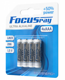 Батарейки FOCUSray ULTRA ALKALINE LR03/BL4 - 4 шт на блистере 