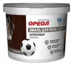 Эмаль для пола акриловая Ореол полуматовая тёмно-серая 2.3 кг