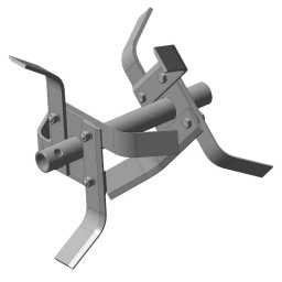 Фреза-культиватор вал 25 мм. D300 мм. шир. раб. части 290 мм. 4 ряда в коробке (НОЖИ НЕ КРАШЕНЫ)