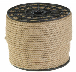 Канат джутовый кручёный 4 мм / цена за погонный метр