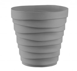 Кашпо Бархан пластиковый 3,5л серый жемчуг