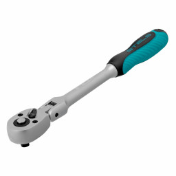 Ключ-трещотка шарнирный 1/4", СrV, 72 зуба, с быстрым сбросом, матовый хром Stels