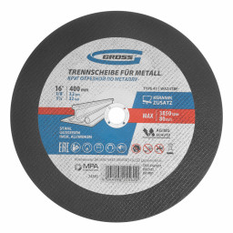 Круг отрезной по металлу, 400 x 3,2 x 32 мм, WA24TBF// Gross