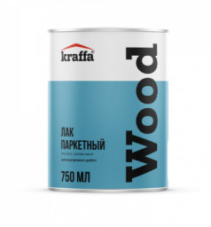 Лак паркетный полуматовый 2,7л Kraffa WOOD