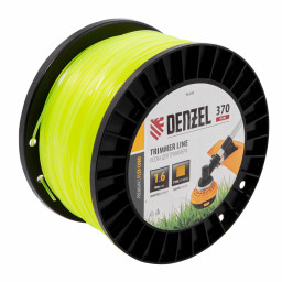 Леска для триммера квадрат 1,6мм х 370м, на DIN катушке FLEX CORD Denzel