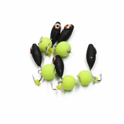 Мормышка вольф. безнасадочная ЯМАН Овсинка с коронкой из никеля, d-3 мм, вес 0,7 г, подвеска икринка