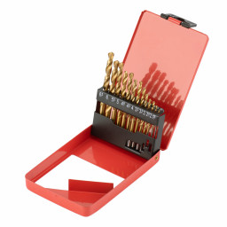 Набор нитридтитан. сверл по металлу, 1.5-6.5 мм (через 0.5 мм+3.2мм 4.8 мм) НSS 13 шт Matrix