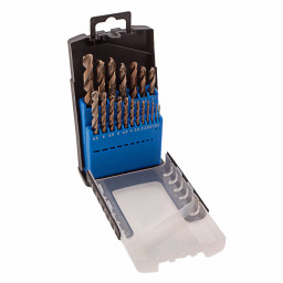 Набор сверл по металлу, 1-10 мм (через 0.5 мм) 19 шт, Р6М5, многогранная заточка, бокс Барс