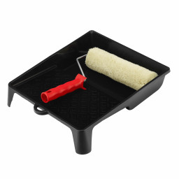 Набор, валик для фасадных работ синтетический, 250 мм, ворс 18 мм, D 36 мм, РАС, кювета 330 х 350 мм Matrix