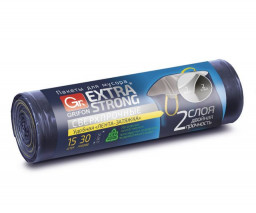 Пакеты для мусора 120 л GRIFON 70х110см двухслойные 5 шт