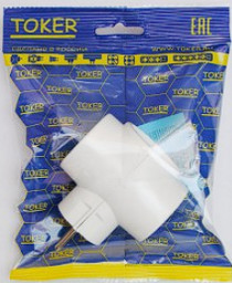 Разветвитель TOKER 3T 3 розетки 6А белый T-образный/ИУ