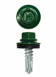 Саморез 5,5*19 ш/гр кровельный зеленый мох RАL 6005  сверло №3 Daxmer
