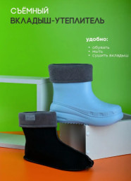 Сапоги демисезонные женские АДЕЛЬ голубой Реал Спорт