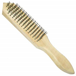 Щетка 6-рядная металлическая с деревянной ручкой "SPARTA"