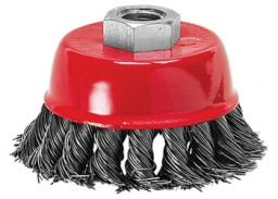 Щетка 75 мм. М14 "чашка" металлическая крученая проволока посадочный "МАТRIХ"