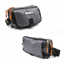 Сумка рыболовная СЛЕДОПЫТ Street Fishing MultiLock S-Pouch 13,5х22х8 см серый